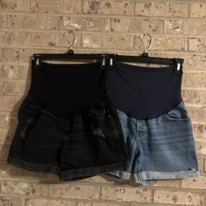 Old Navy MATERNITY Denim Shorts - Black and Blue